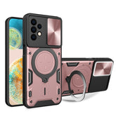 CD Texture Sliding Camshield Magnetic Holder Phone Case